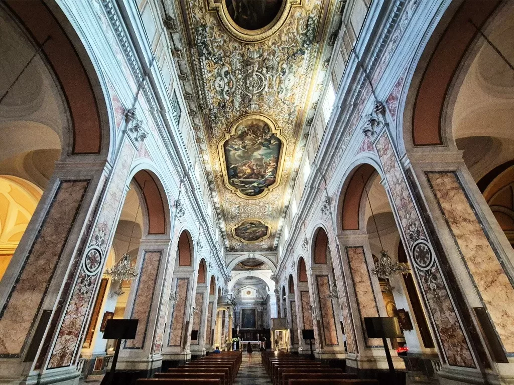 View of the inside of Sorrento's cathedral
