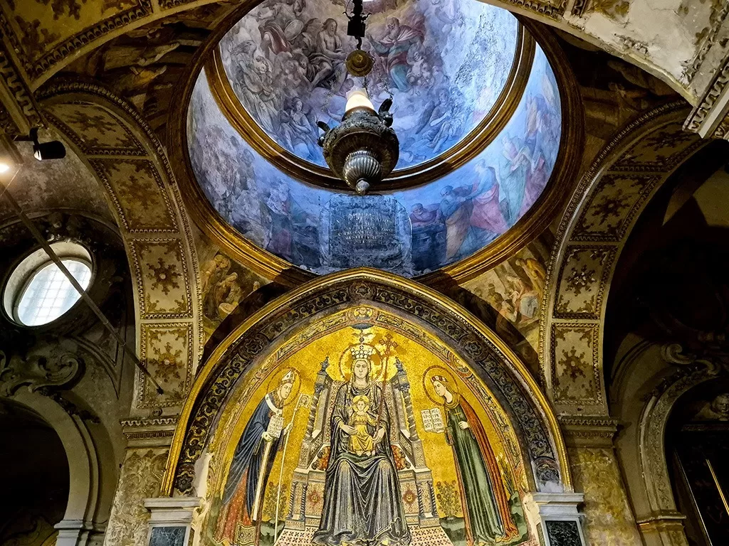 Naples in November chapel of santa restitua in duomo