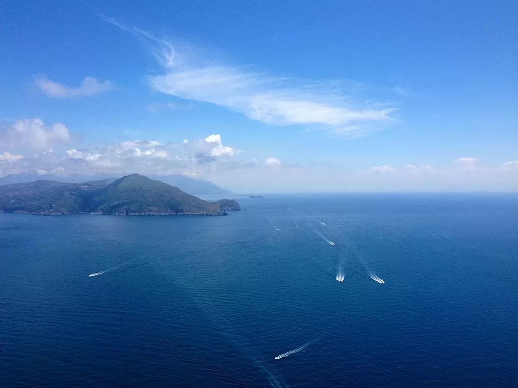 view of mainland from capri