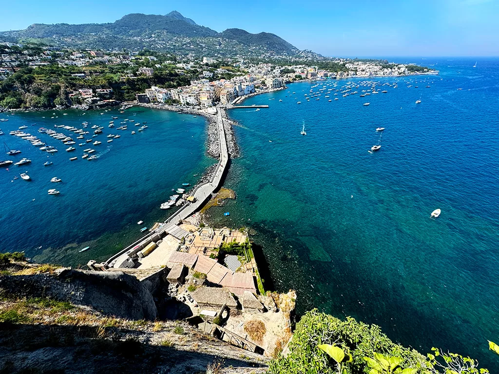 view of ischia from aragonese castle