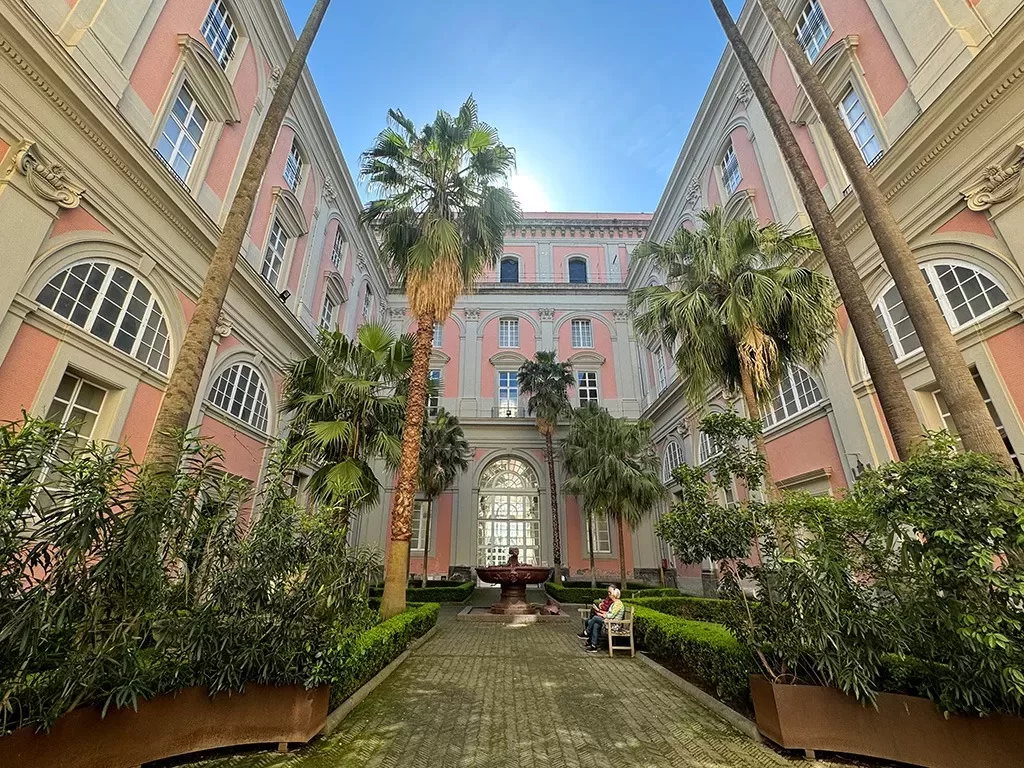 naples archeological museum courtyard view