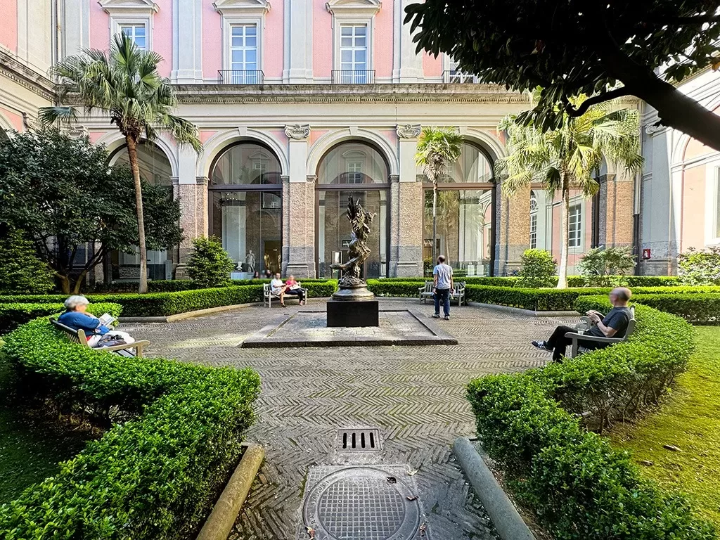 courtyard area of naples archeological museum
