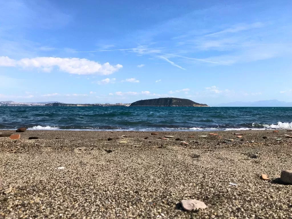 ischia shore of pebble beach