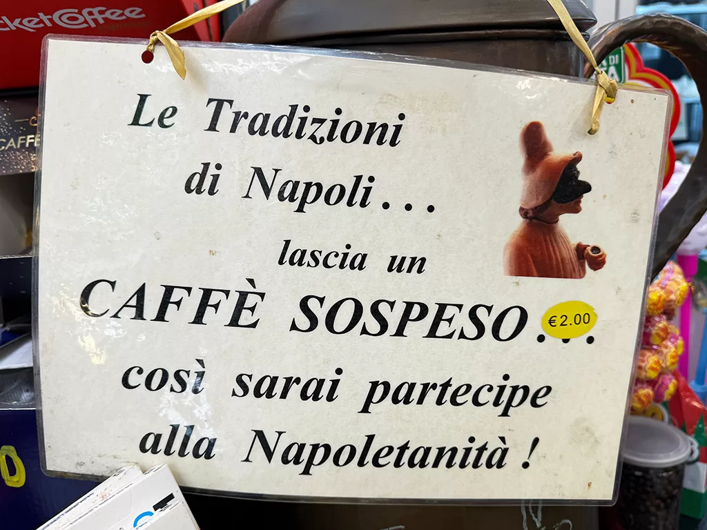 caffe sospeso sign