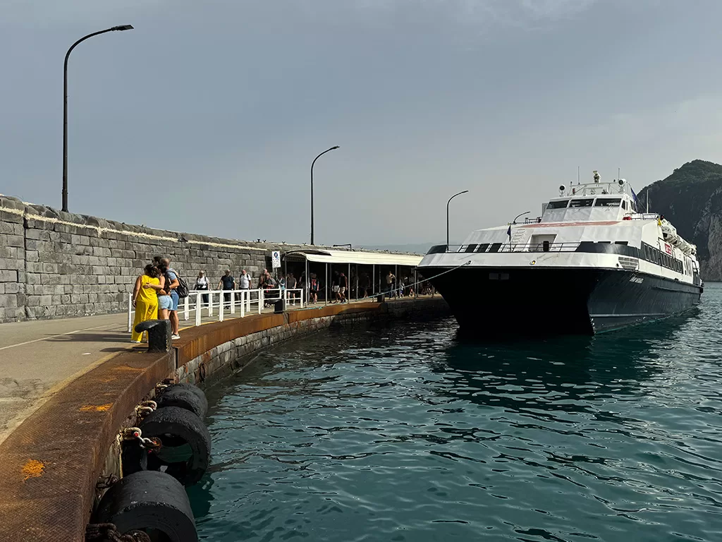 ferry at dock in capri