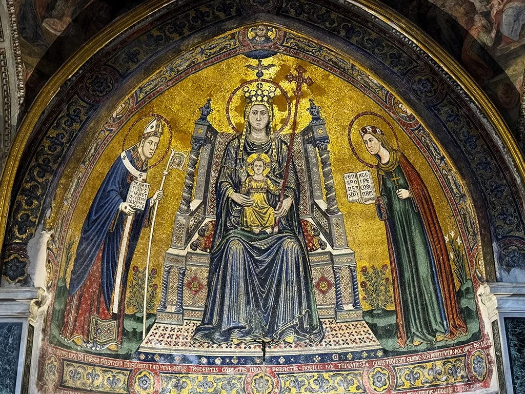byzantine mosaic of naples saints in chapel of santa restituta naples cathedral
