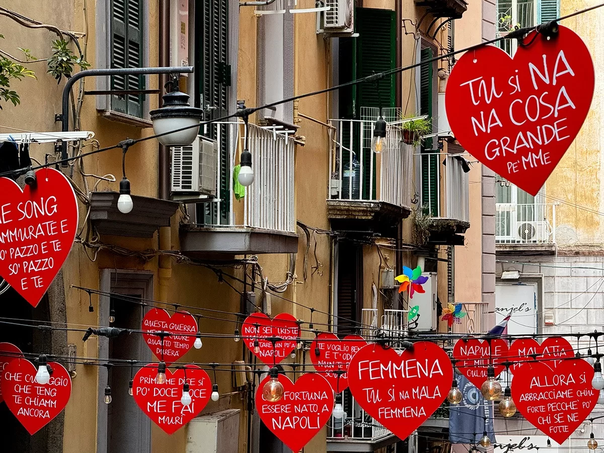 spanish quarter naples heart street decor