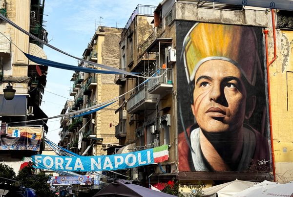san gennaro mural in naples historic center
