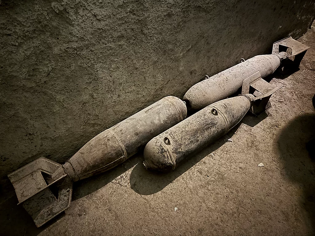 ww2 bomb casings in naples underground site