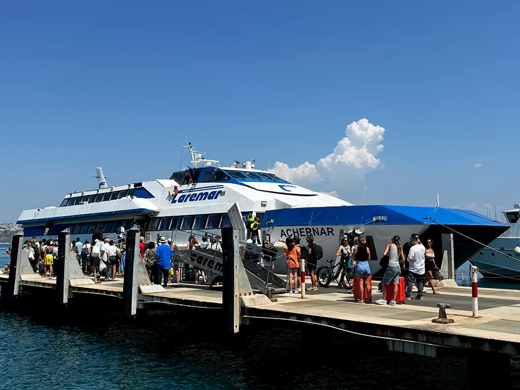 ischia ferry at dock