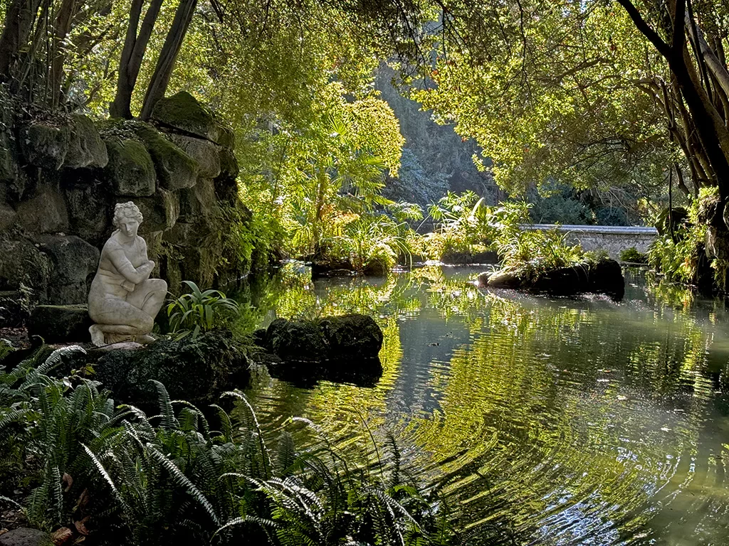 bath of venus and pond at caserta