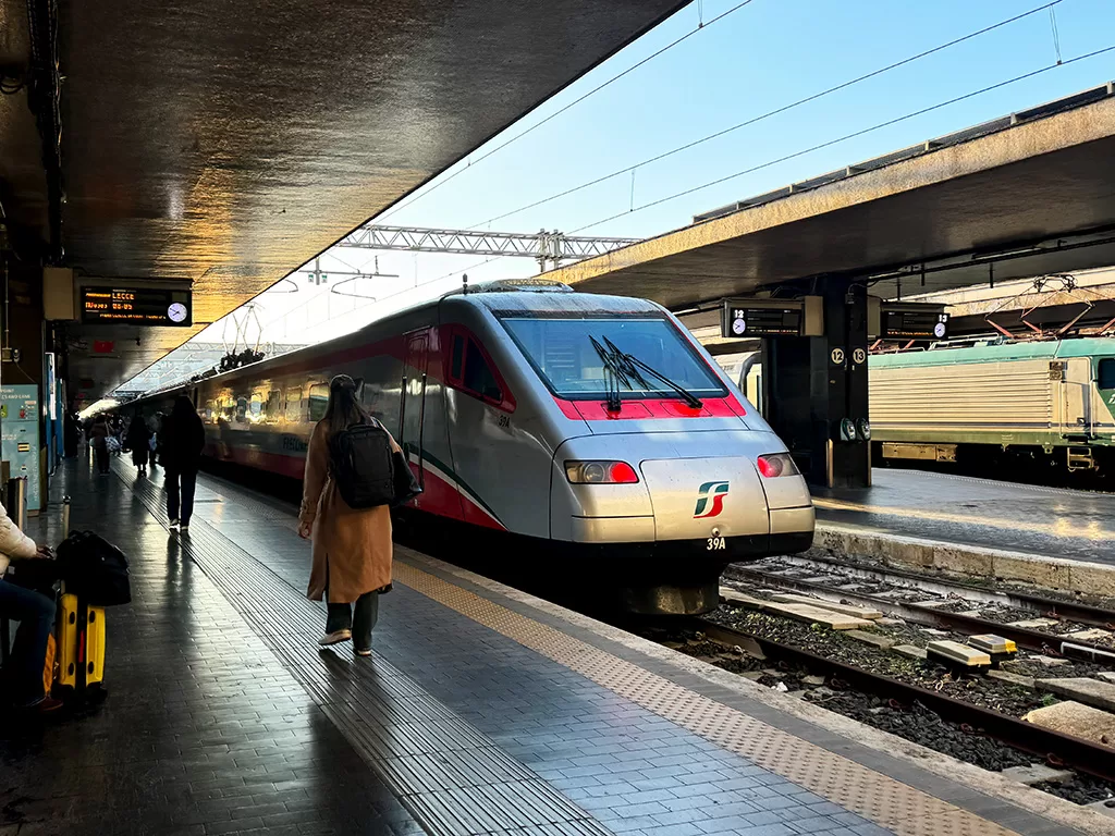 regional train at rome termini station
