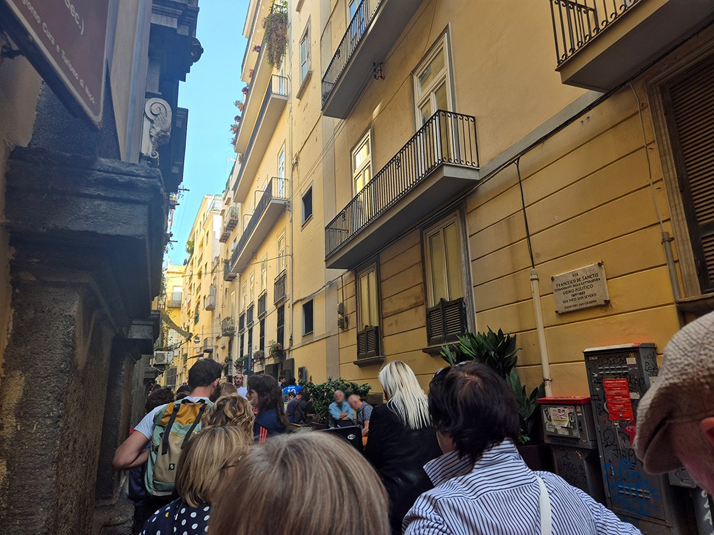 queue for entrance to san severo chapel naples