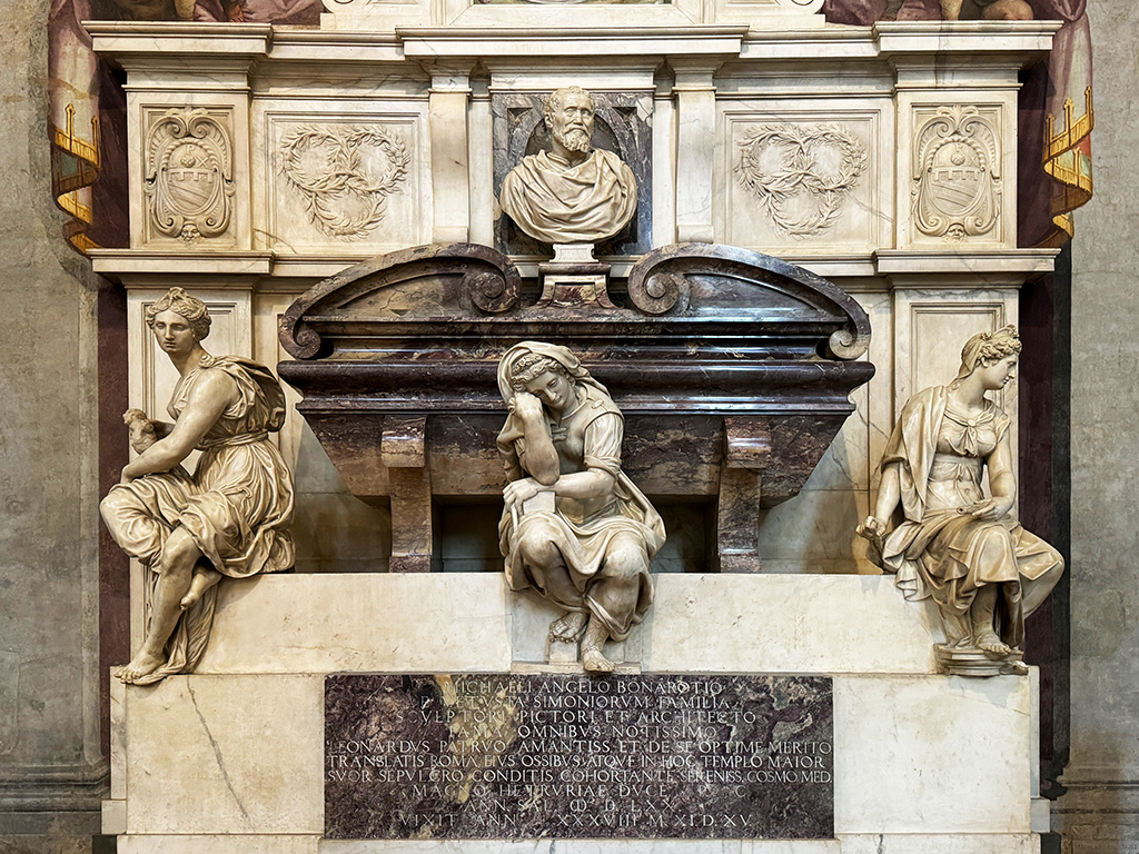 michelangelo tomb in santa croce basilica florence