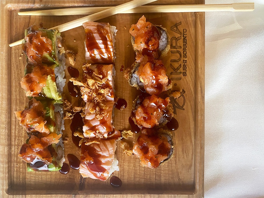 sushi platter at ikura sushi sorrento