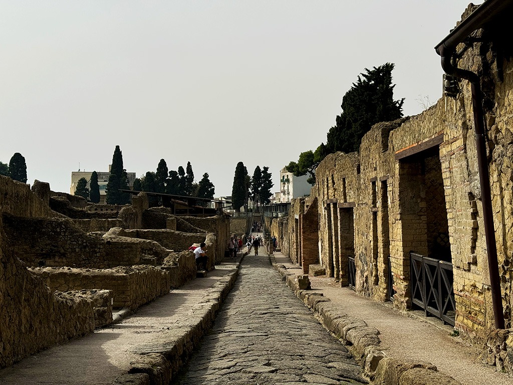 Herculaneum ancient street long view