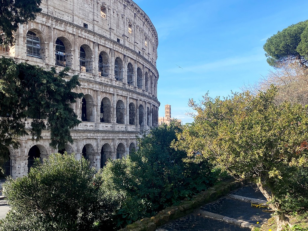 side view of colosseum
