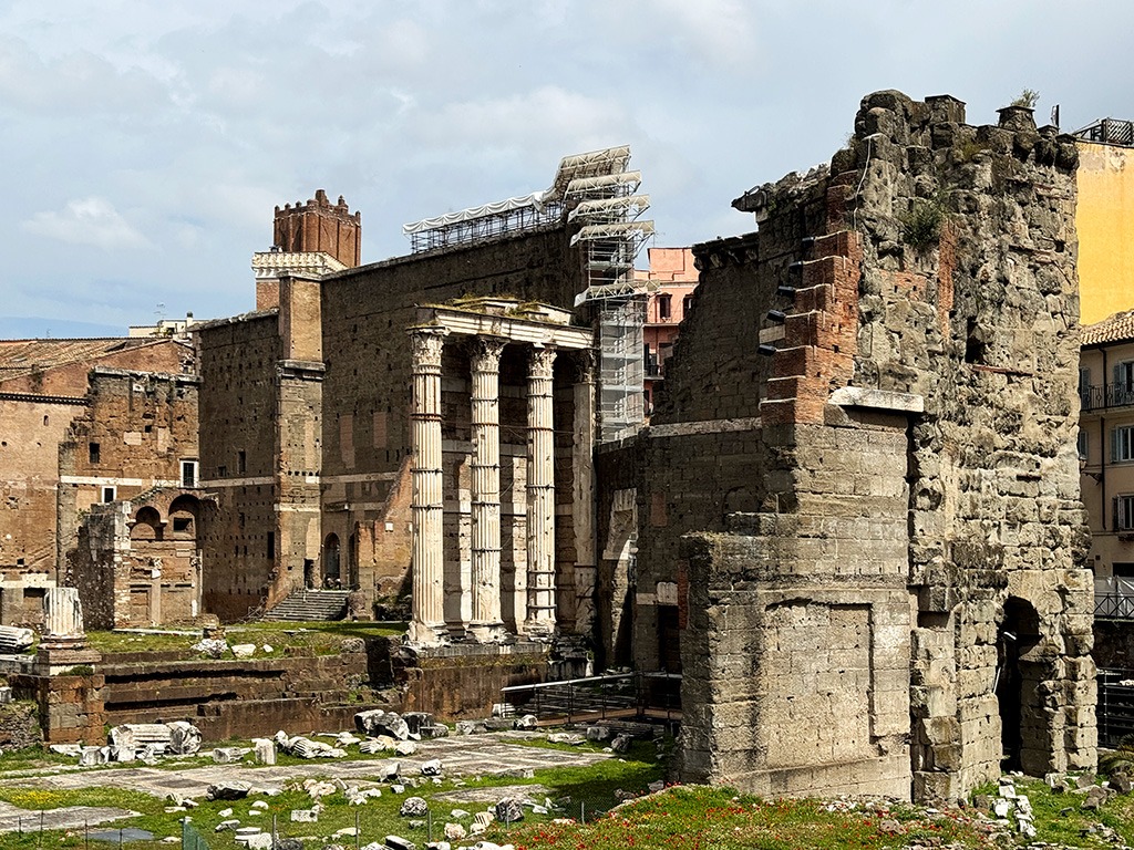 ancient walls of forum of augustus