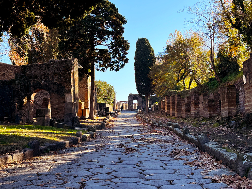 visit pompeii ancient road towards villa delle tombe