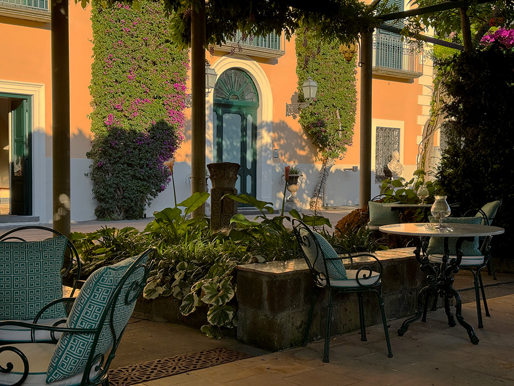 bar tables in pergola sorrento