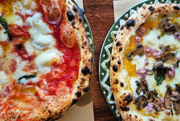 two neapolitan pizza plates