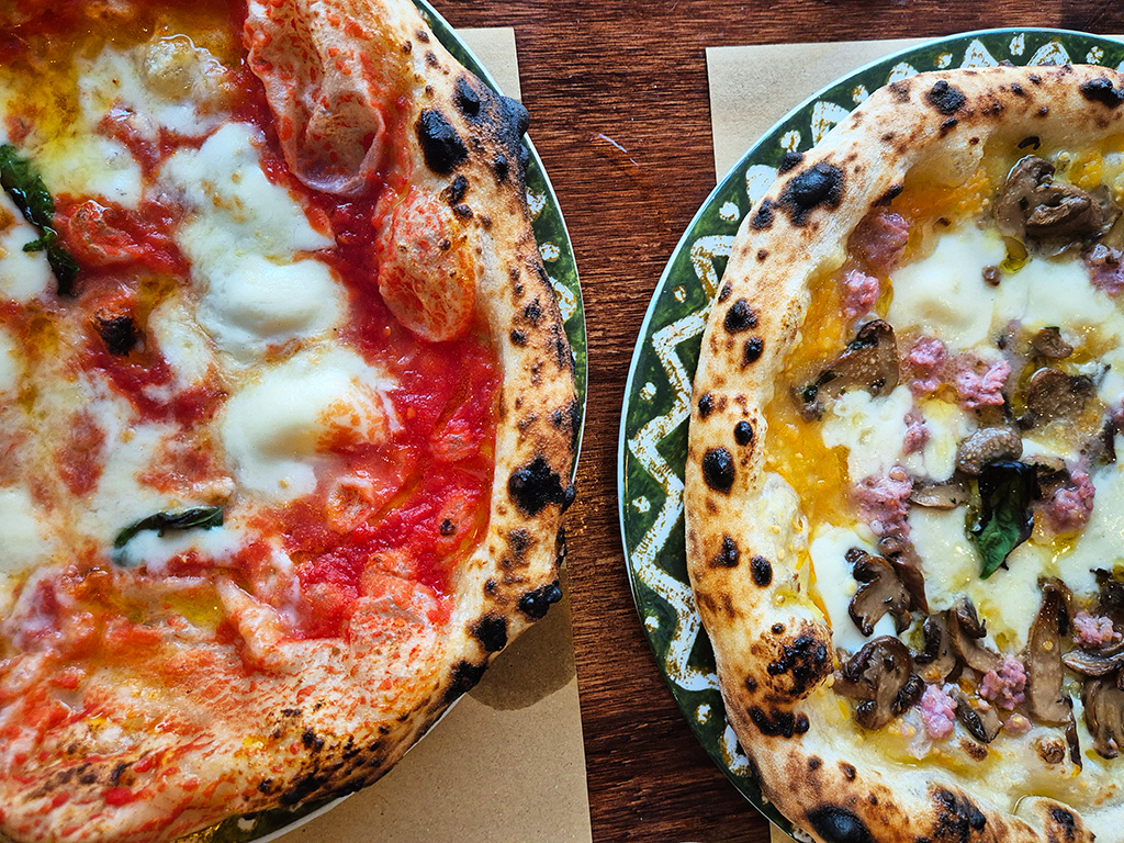 two neapolitan pizza plates